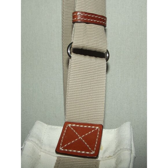 Dooney & Bourke White Canvas Shoulder Crossbody Bag Adjustable Strap & Turn Lock - Picture 6 of 15